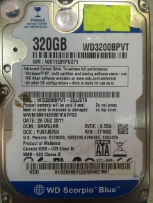 WD3200BPVT-22JJ5T0