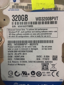 WD3200BPVT-80ZEST0
