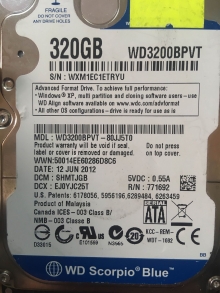WD3200BPVT-80JJ5T0