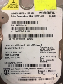 WD800BEVS-22RST0