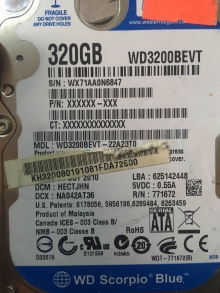 WD3200BEVT-22A23T0
