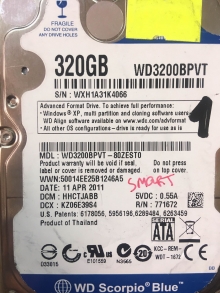 WD3200BPVT-80ZEST0