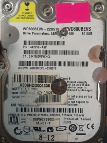 WD800BEVS-22RST0