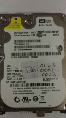 WD5000BMVV-11SXZS1