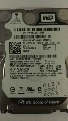 WD7500BPKT-75PK4T0