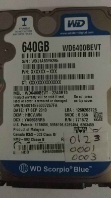WD6400BEVT-22A0RT0