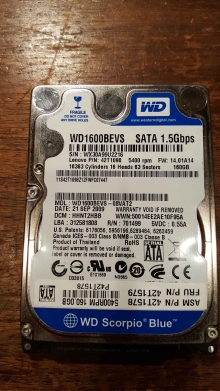 WD1600BEVS-08VAT2