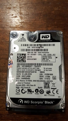 WD1600BEKT-75A25T0