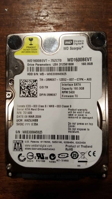 WD1600BEVT