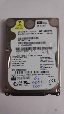 WD1600BEVT-22ZCT0