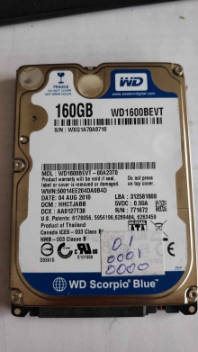 WD1600BEVT-00A23T0