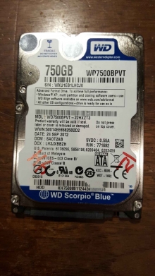 WD7500BPVT-22HXZT3
