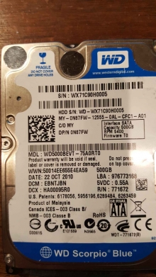 WD5000BEVT-75A0RT0