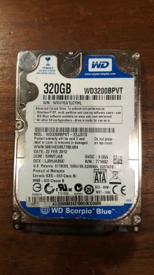 WD3200BPVT-22JJ5T0