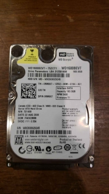 WD1600BEVT