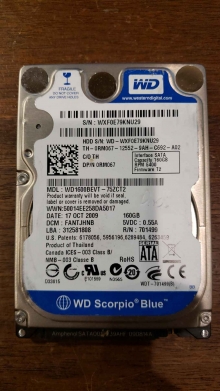 WD1600BEVT-75ZCT2